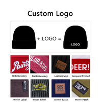 Gorros de Punto Personalizados con Bordado de Colores Dulces, Gorros para Niños y Niñas, Bebés y Niños Pequeños
