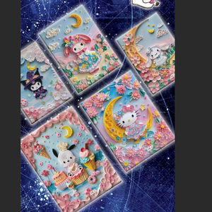 Planche d'art Kawaii Sanrio Shikishi, Kuromi Cinnamoroll My Melody, carte de collection d'anime, série ciel étoilé, décoration de bureau, cadeau pour les fans - Product Image 5