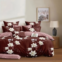 100% tissu polyester sergé imprimé floral doux pour la literie et les textiles de maison et pour les garçons et les filles
