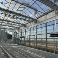 Invernadero de Vidrio Multiusos de Ahorro Energético para Agricultura Comercial y Producción de Cultivos