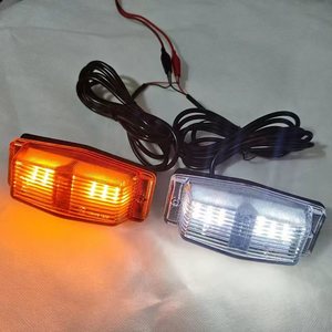 24V 앰버 화이트 <span class=keywords><strong>LED</strong></span> 프론트 그릴 라이트 더블 버너 폴 마커 램프 레트로 스카니아 벤츠 볼보 맨 트럭 로리용 - Product Image 6