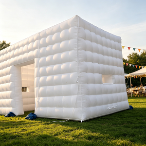 Weißes Aufblasbares <span class=keywords><strong>Bubble</strong></span>-Zelt Kommerzielles Outdoor-Party-Festzelt Würfelförmiger Event-Unterstand Aufblasbares Tragbares Vordach für Hochzeiten - Product Image 1