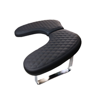 Coussin en cuir en forme de U de luxe en acier inoxydable pour repose-bras russe Support de bureau pliable pour salon de manucure Fournitures pour ongles