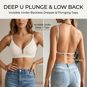 Bralette Convertible Multiusos con <span class=keywords><strong>Espalda</strong></span> <span class=keywords><strong>Baja</strong></span> y Escote Profundo Personalizado para Mujer, Lencería Invisible, Ropa Interior sin Costuras, <span class=keywords><strong>Sujetador</strong></span> sin Varillas con Tiras de Gel - Product Image 3