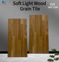 Nouvelle conception de carrelage en porcelaine à grain droit 600x1200mm antidérapant mat pour sol chauffant