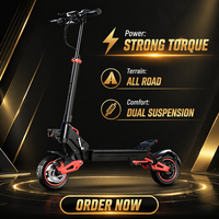 Envío Directo desde Almacén en el Extranjero, Scooter Eléctrico Todoterreno de 1600W con Motor sin Escobillas, 45 Digital, 150kg, Largo Alcance, Portátil, para Adultos