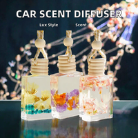 Nouveauté : Diffuseur de parfum pour voiture en verre de luxe, divers parfums, huiles essentielles végétales, fleurs séchées