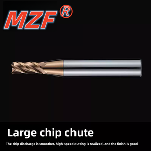 HRC55 درجة عشري طحن نقطة القاطع التنغستن سبائك الصلب 4-حافة المغلفة نقطة نهاية مطحنة القاطع مسطحة القاع - Product Image 5