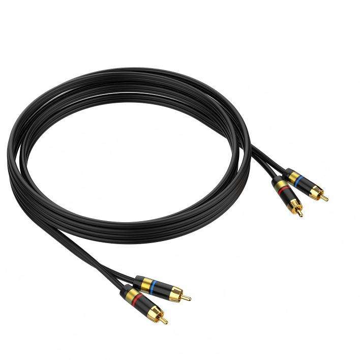 HONPNK Audio Cable 2RCA Dual Lotus Interface TV Audio Connection Speaker Cable CD Amplifier Speaker Cable 2Male
