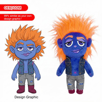 Fournisseur de jouets en peluche personnalisés, poupée en peluche, animal à poils éproussés, dessin animé, troll, festival de musique rock, marchandises, jouet en peluche Maryo Cid personnalisé