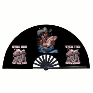 Portable Bamboo Folding <b>Fan</b> Classic Carved Painted Traditional Folk Art Customizable for Business Promotions Festivals Love 33cm - Product Image 3