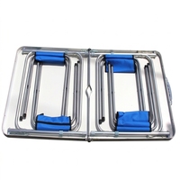 Table pliante de camping portable en aluminium avec poignée de transport facile, hauteur réglable, pour pique-nique et utilisation extérieure, grande capacité