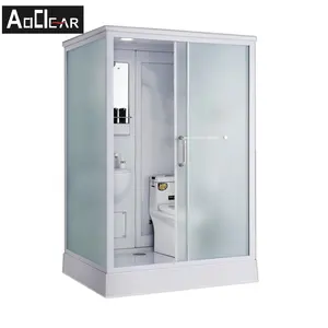 Aokeliya Installation rapide prêt à l'emploi préfabriqué douche salles de bains toilette cabine de douche ensemble