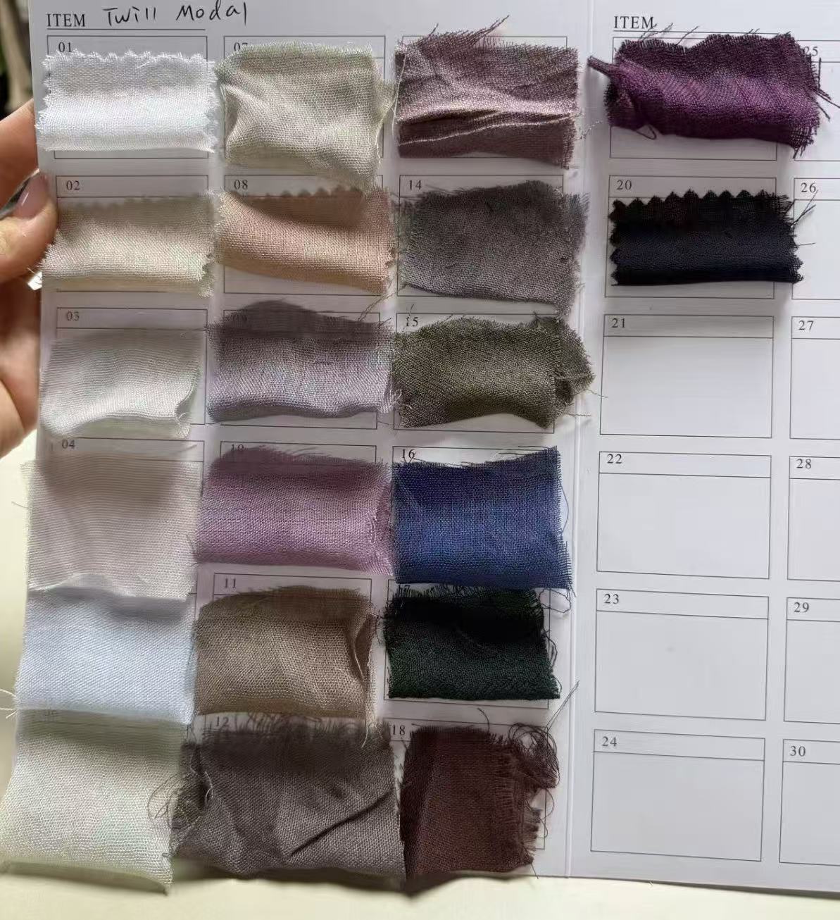 Marquez les couleurs que vous voulez