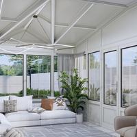 Kit de véranda préfabriquée en aluminium 4 saisons, véranda rétractable, solarium, fenêtres en verre, pergola extérieure, maisons en verre