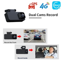 Caméra de tableau de bord 4G à double objectif, boîte noire, caméra de véhicule, caméra DVR de voiture avec visualisation à distance en direct et suivi GPS