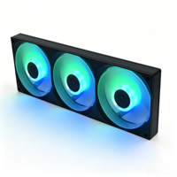 Ventilador de Caja Integrado WGX-B360-01 de 360 mm, Ventilador PWM ARGB 3 en 1 para Refrigeración de Caja de PC, Ventiladores RGB Sincronizados