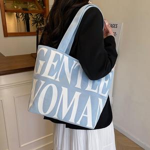 Hot Selling Custom Printed Logo Tote Shopping Cotton Fashion <b>Canvas</b> <b>Bag</b> <b>Canvas</b> <b>Large</b> With Handle Tote <b>Bag</b> - Product Image 3
