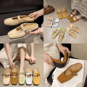 Nuove Comode Ballerine da Lavoro 2026, Scarpe Casual da Donna a <span class=keywords><strong>Basso</strong></span> Prezzo, <span class=keywords><strong>Sandali</strong></span> Estivi con Fibbia, Eleganti Mules Casual Rosa - Product Image 3