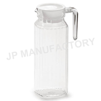 Pot de jus en plastique transparent incassable de 2L de grande capacité