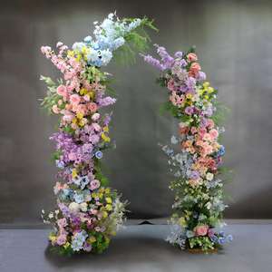 Arche de fleurs artificielles, arche de roses, arche de fleurs colorée pour décoration de mariage - Product Image 6