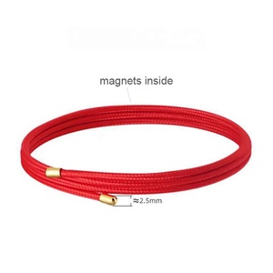 BL1009 Braccialetto Magnetico Salutare con Corda Intrecciata per Alleviare la Fatica, Collana da <span class=keywords><strong>Donna</strong></span> Facilmente Regolabile, Braccialetto <span class=keywords><strong>Portafortuna</strong></span> Avvolgente per Donne - Product Image 4