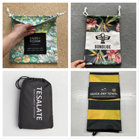 Quick Dry Custom Sublimation Printed Suede Microfiber Print Recycled Sand Free Beach Towel With Logo