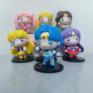HESPER Lot de 7 figurines de collection <span class=keywords><strong>Sailor</strong></span> <span class=keywords><strong>Moon</strong></span> Runa Tsukino Usagi, 7-8 cm, en PVC, cadeau pour les fans d'anime - Product Image 6