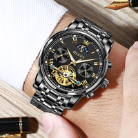 Montre homme automatique mécanique OLEVS 6617, montre de mode pour homme, montre mécanique de poignet, Relogio Masculino