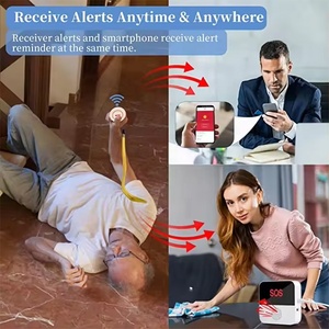 Tuya nhà thông minh người chăm sóc máy nhắn tin cho người già DC5V USB có thể thu phí SOS rơi cảnh báo cuộc gọi khẩn cấp nút hoảng loạn 433Mhz ABS <span class=keywords><strong>wifi</strong></span> ip - Product Image 3
