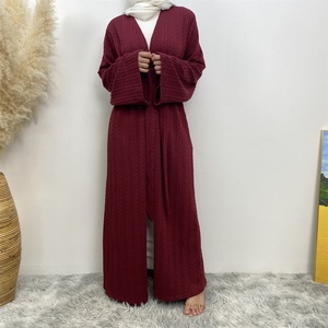 1955-1# New Winter Design Loose Sleeves Simple Classy Warm Sweater Women Winter Cardigan Fashion Popular <b>Abaya</b> - Product Image 4