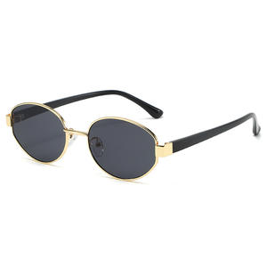 2025 nuevo modelo de gafas de sol polarizadas ópticas para mujer lentes marrones Retro cara ovalada pequeña MARCO DE Metal verde de gama alta UV400 de moda - Product Image 6