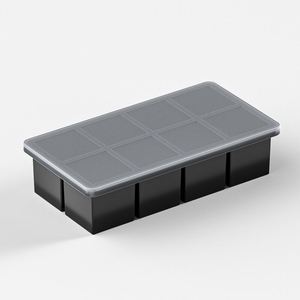 Moules à glaçons de qualité alimentaire sans BPA, bac à glaçons empilable, grands bacs à glaçons en silicone pour whisky avec couvercle - Product Image 6
