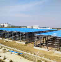 Entrepôt préfabriqué en structure acier à faible coût, directement de l'usine, section H Q235, bâtiment industriel de stockage