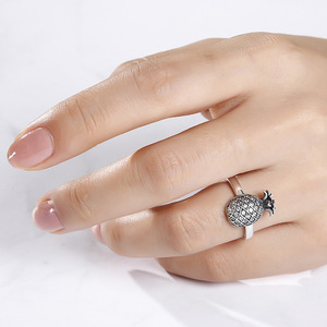 Anello a Forma di Ananas per Donne, Stile Coreano, Anello di Tendenza, Gioiello da Dito Carino - Product Image 5