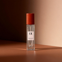 Flacon de parfum vide de luxe 15 ml format voyage, carré, en verre transparent, avec atomiseur et couvercle en bois naturel, mini vaporisateur de parfum