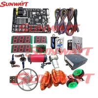 Kit de cabinet de machine de basket d'arcade DIY en plastique avec écran LCD, fonctionnement à monnayeur, jeux de tir temporisé sans latence en anglais SUNWAYT