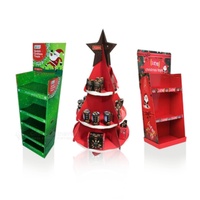 Présentoir de magasin en carton de Noël, présentoir pliable, étagères d'exposition, présentoirs de vente au détail