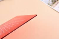 Carte cible laser de règle de bureau en acrylique de vente chaude avec grille et conception circulaire pour l'ingénierie de bureau