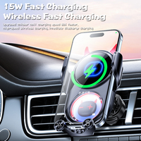 Little Devil Cartoon Design Carga rápida Ajuste de ángulo de 360 grados Soportes para teléfonos móviles para automóviles Cargadores inalámbricos para automóviles para IPhone