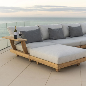 Ensemble de mobilier de patio extérieur de luxe moderne extra profond en <span class=keywords><strong>teck</strong></span> modulaire Burma pour cours, hôtels et espaces extérieurs - Product Image 4