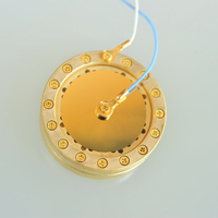 Cartouche à condensateur pour Microphone, grand diaphragme, couleur or, 34mm, plaques isolées, accessoires de Capsule