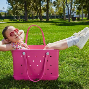 Bolsa de Mano EVA de Gran Capacidad con Logotipo Personalizado, Bolsa de Playa Impermeable de Color Sólido a la Moda, con Parte Trasera Abierta, Novedosa y Útil - Product Image 3