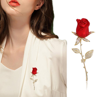 Bros Pin Bunga Elegan Trendi untuk Wanita, Aksesoris Fashion untuk Pernikahan, Hari Valentine, Pesta, dan Anak-anak, Bahan Alloy