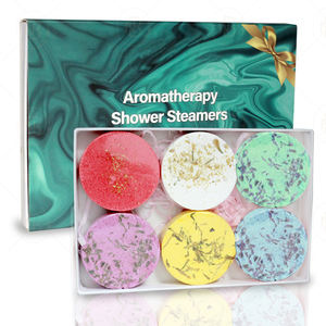 Diffuseurs de vapeur pour douche vegan et écologiques, marque privée OEM, lavande et eucalyptus naturels, aromathérapie, lot de 6, logo personnalisé, colorés, format voyage - Product Image 1