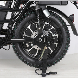 จักรยานบรรทุกไฟฟ้า Monster ขนาด 16 นิ้ว แบตเตอรี่แบบ Bi-cell 40Ah 500W 1000w สำหรับขนส่งสินค้าในเมืองและส่งอาหาร - Product Image 5