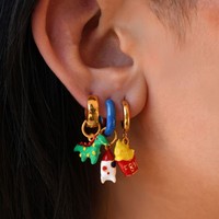 2025 personnalisé nouvelle couleur bricolage mode 18k plaqué or pendentif pour collier boucles d'oreilles