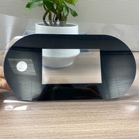 Panneau de fenêtre d'affichage en polycarbonate OEM, haute résistance aux chocs, résistance aux rayures, haute transparence, léger, noir soyeux