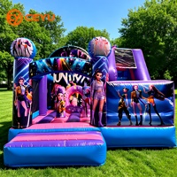Château gonflable commercial Ceyu pour enfants et tout-petits, avec toboggan et zone de saut extérieure
