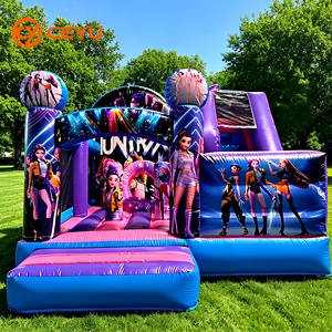 Château gonflable commercial Ceyu pour enfants, avec toboggan et zone <span class=keywords><strong>de</strong></span> saut, thème K-PoP Demon Hunters, pour l'extérieur - Product Image 1